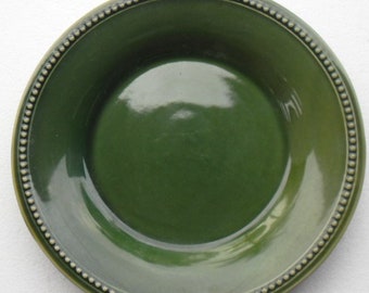 Pier 1 Imports Spice Route Clove Ceramic Collectible  Dinner Plate Dark Green With Beaded Edge