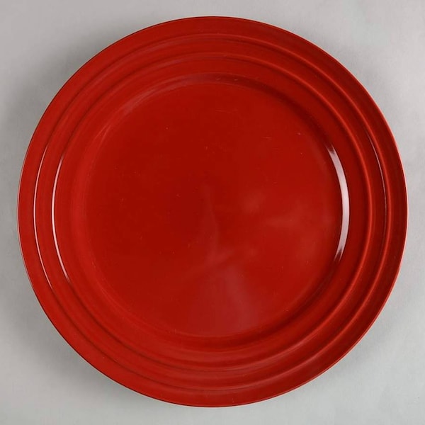 Red Dinner Plate Etsy