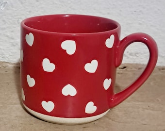 Ceramic "Love Hearts" Collectible Red Love Hearts Novelty Mug
