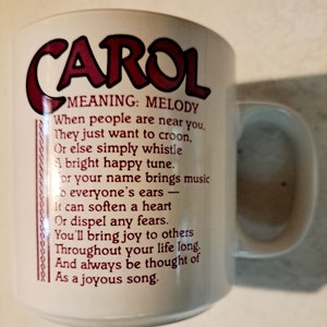 WALT Name Meaning Precious  CArol Poem by Marci G. Coffee Collectible Name Mug Papal