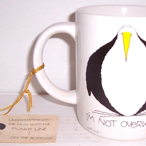 Underestimates &quot;I&#39;am Not Overweight&quot; Punch line Handmade Ceramic Mug, 11oz by RUSS