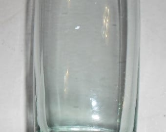 Bicchieri vintage (1) Libbey Carrington Square Rocks, bicchiere da collezione in vetro di colore verde chiaro