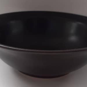 Dark Brown Color Round Ceramic Gloss & Matte Finish Collectible Bowl in Cocoa by Pfaltzgraff