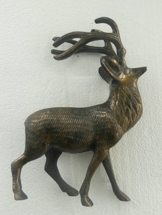 トナカイの置き物 アンティーク 真鍮 トナカイの置き物 アンティーク