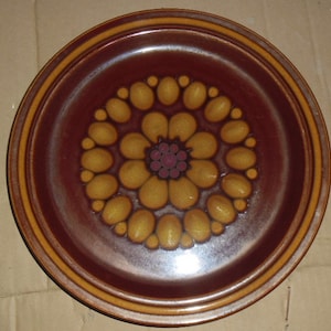 Vintage Casual Electra Ceram by &quot;Olympia&quot; #9507  Stoneware Serving Plate Chop Plate / Plate 12&quot; Made In USA