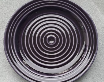 HOMETRENDS All Purple Color China Stoneware Embossed Rim Collectible Side Plate