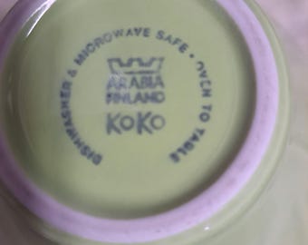 Arabia Finland KOKO 旧ロゴ ヴィンテージ4枚セット Arabia Koko Green Color Green Collectible Small Bowl 6