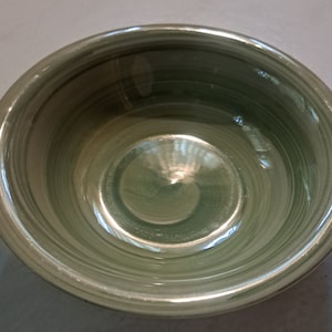 Hand Painted Green Swirl Design Bowl by Philippe Richard