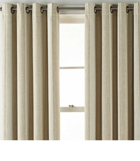 New JC Penney Sullivan Stripe Raffia Multi Blackout Grommet
