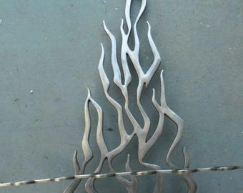 Vintage Yehiel Hadany Menorah: Modernist Brass & Steel Judaica