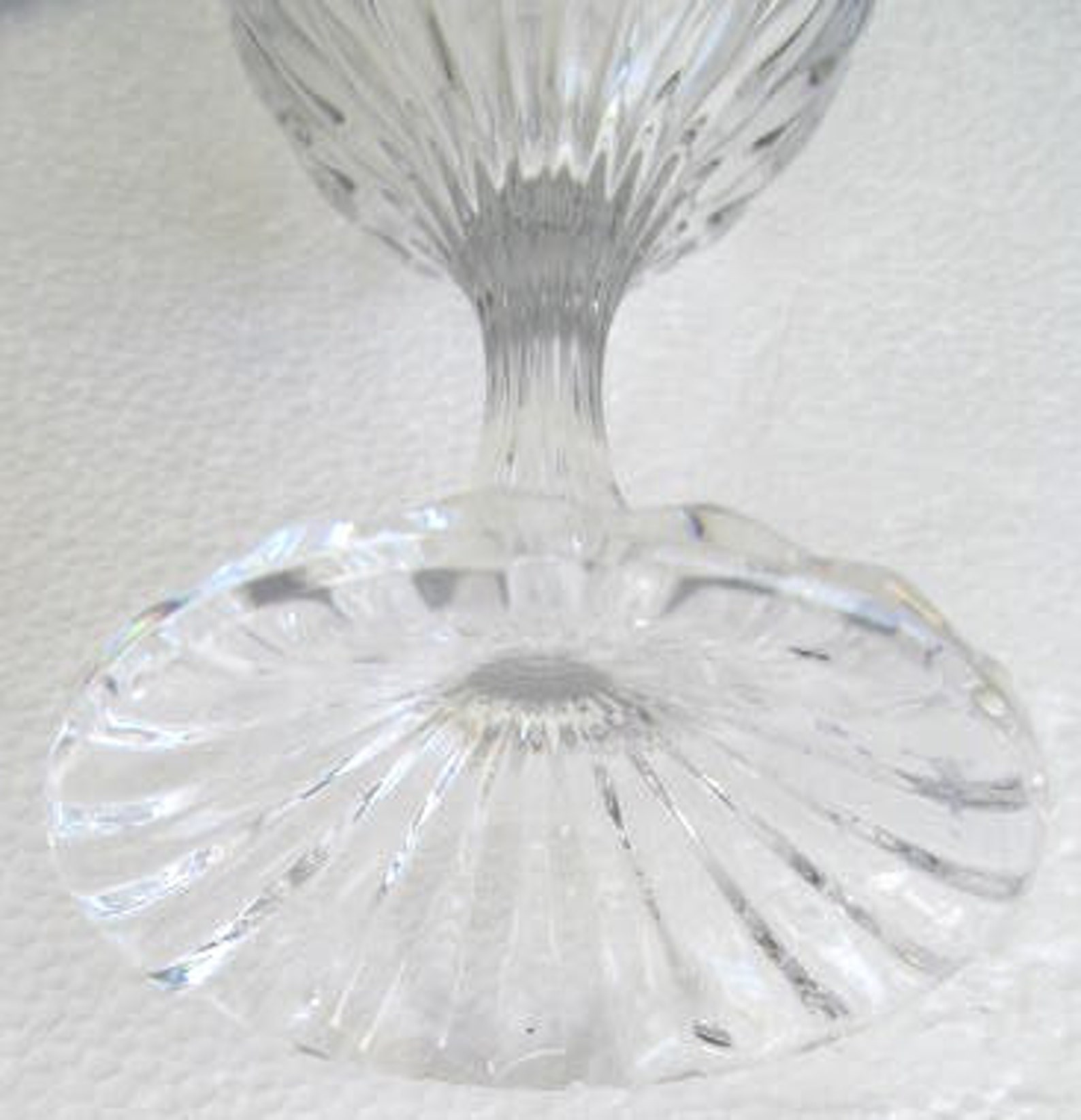 Vintage Mikasa Solid Crystal Clear Cut Ribbed Wine Glass Made Etsy