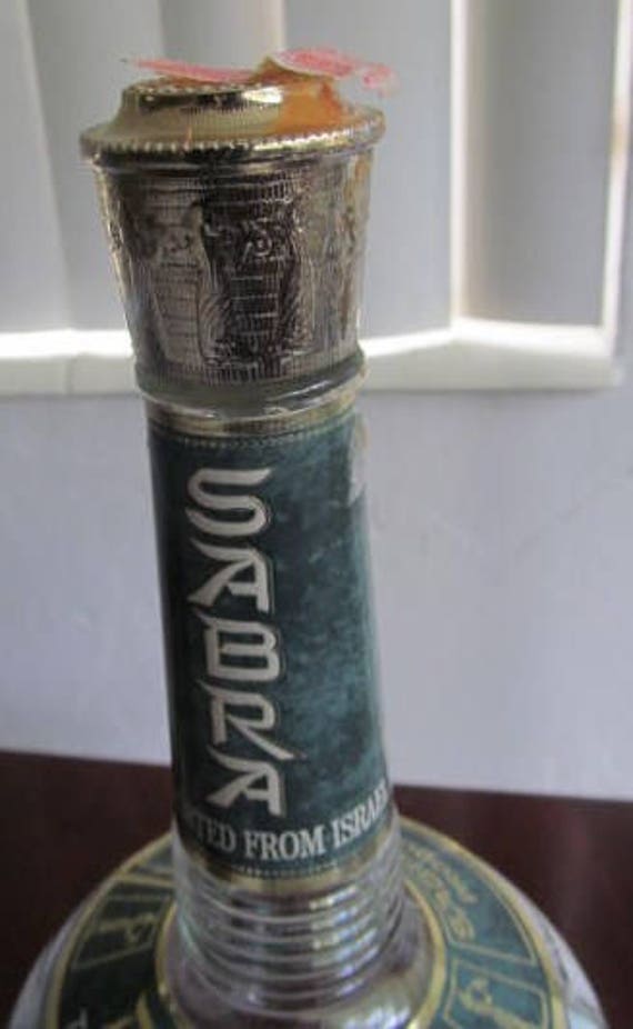 Vintage Collectible Bottle Sabra Liqueur From Israel, Empty