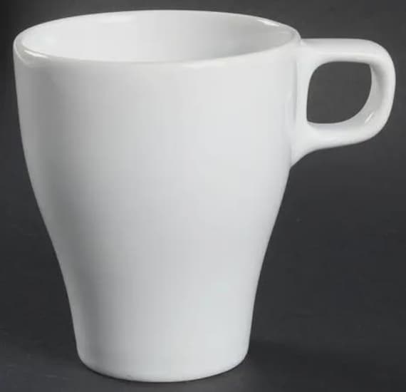 IKEA FÄRGRIK weiße Steinzeug Kaffeetasse - Made in Sweden