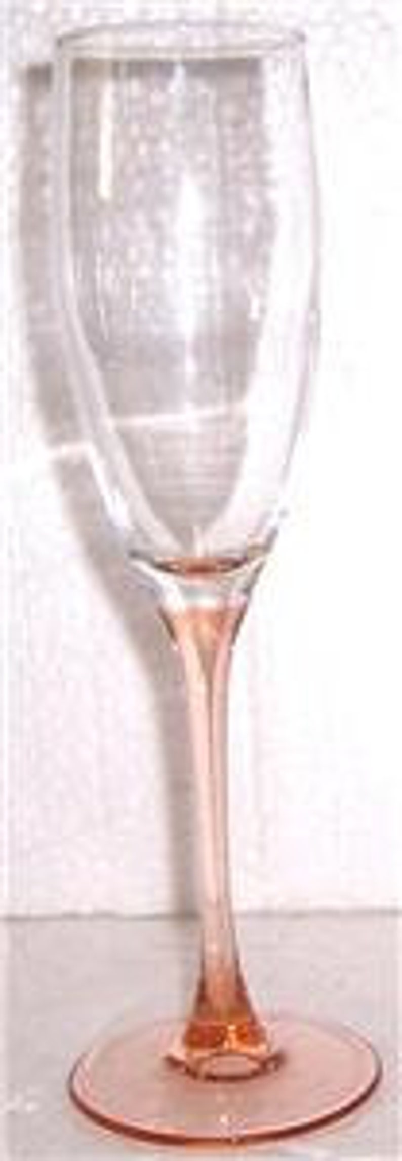 Luminarc Arocroc Peach Colored Depression Wine Flute Glasses Etsy
