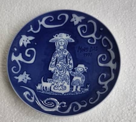 1971年 母の日 磁器プレート：サイン入り デンマーク コレクターズ
