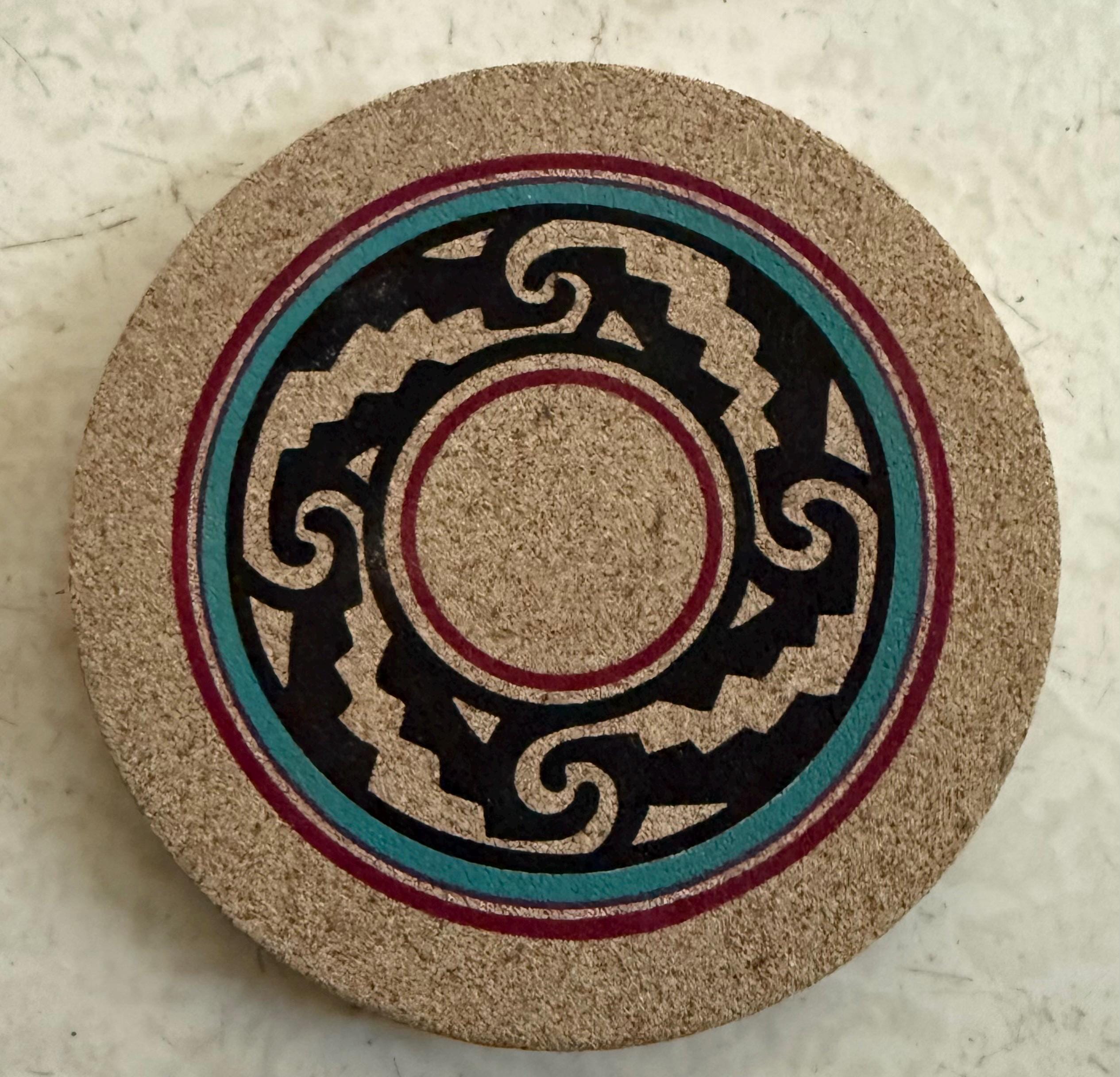 Southwest Native Indian Ceramic Coasters, Placemats With Cork Backing ...