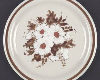 Vintage 1980' Morning Wood Collection Dried Flowers Dinner Plate