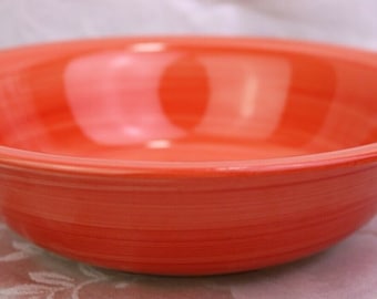 New Handpainted Design Orange Colored Bowl Swirl Design Coup Bowl By Citrus Grove