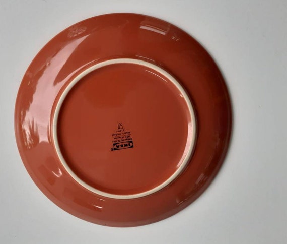 IKEA Collectible Salad Plate 8 in Fargrik Burnt Orange Gloss