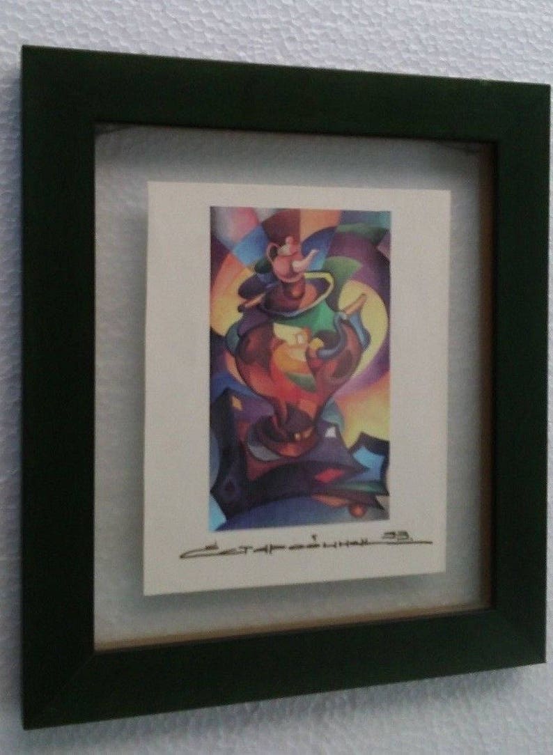 1993 Rare Signed katerina Starobinsky Abstract Art Exhibition Print Russia Moscow Prague