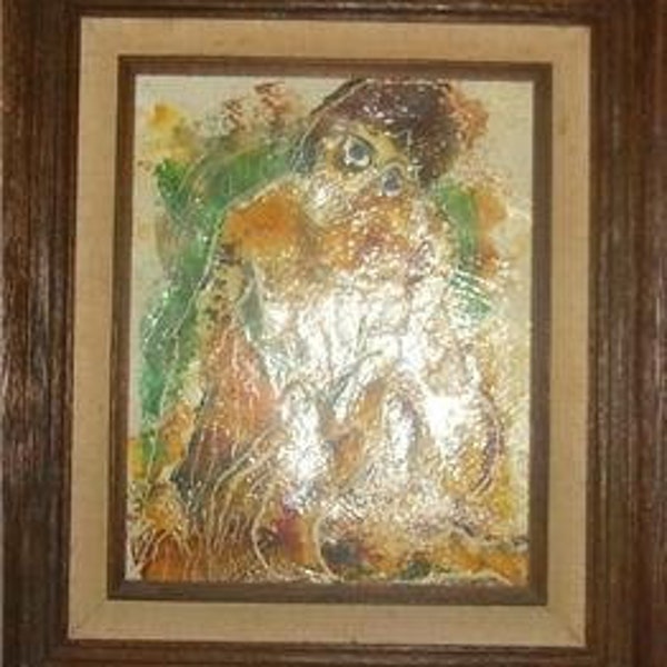 Signed Calvin Waller Burnett Nude Art Small Framed Painting Listed African American Artist