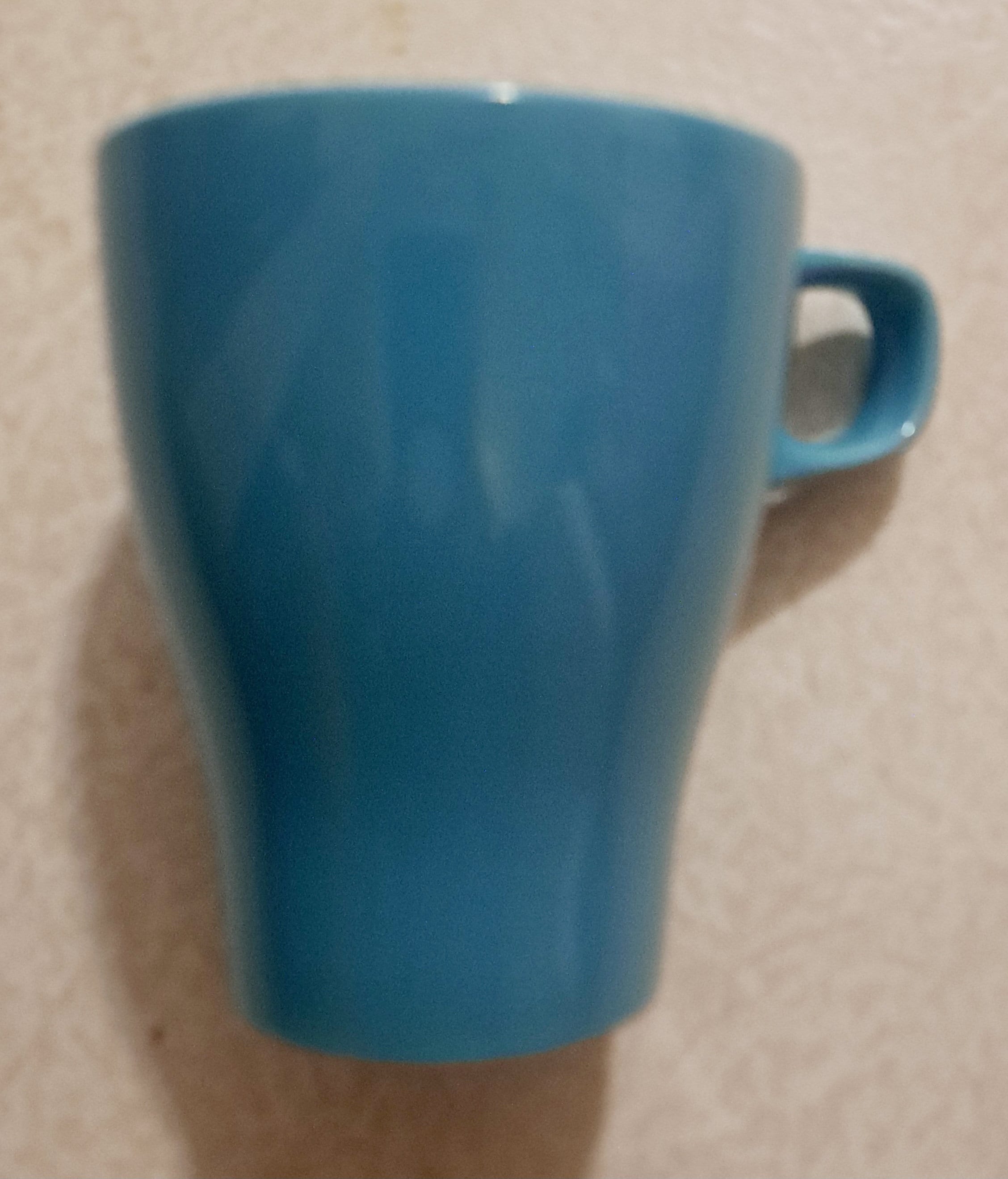 IKEA FÄRGRIK Blaue Kaffeetasse: Stapelbar 10oz Porzellan