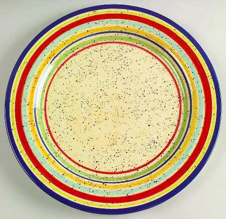 Sedona by PFALTZGRAFF Handpainted Stoneware Collectible Large Dinner Plate In Multicolors/Colors Band