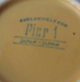 Pier 1 Saffron Yellow Color China Stoneware Ringed Style ...