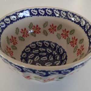 Original Boleslawiec Ceramic Pottery Hand Made & Painted Decorative Bowl Manufaktura In Poland