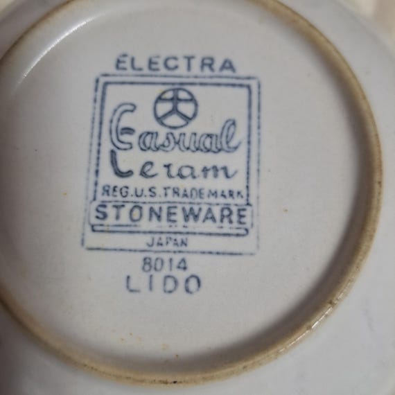 Vintage Lido Stoneware Bowl: Electra Ceram Floral Serving Dish
