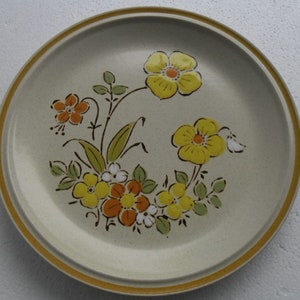 Vintage Hearthside Salad Plate: 1980s Sunshine Flowers, Garden Festival