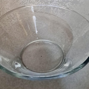 Vintage Handblown Clear Color Collectible Glass Bowl- Made In Italy