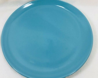 IKEA Dinner Plate in Fargrik Blue Turquoise Gloss Color #15199 by IKEA Made In Sweden 10 5/8"