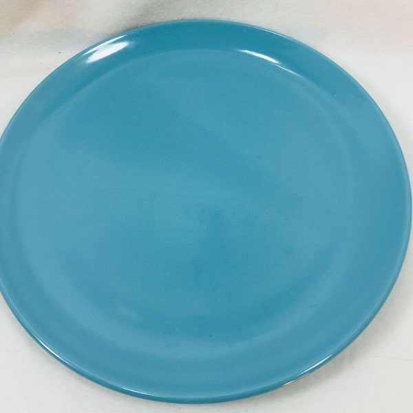 IKEA Dinner Plate in Fargrik Blue Turquoise Gloss Color #15199 by IKEA Made In Sweden 10 5/8"