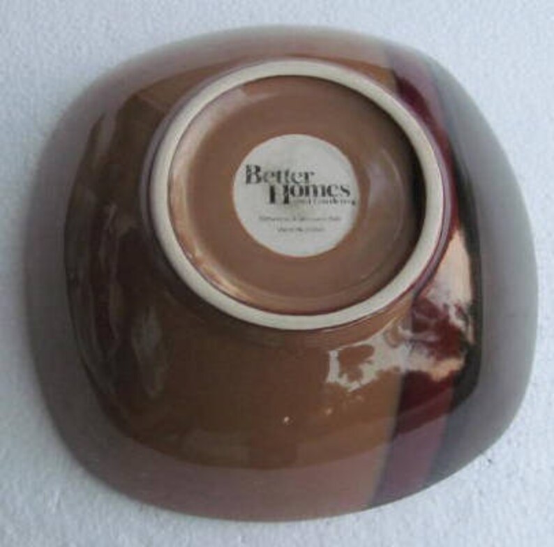 Better Homes And Gardens Bazaar Brown Stripes Collectible Large Dinner SoupCereal Bowl 7