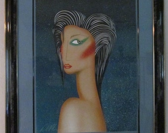Robin Morris 'Sultry' Serigraph: 1980s Limited Edition Framed Art