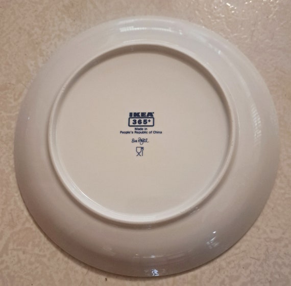 IKEA 365+ Salatteller: Weißes Porzellan, glänzend, 22 cm, Susan Pryke Design