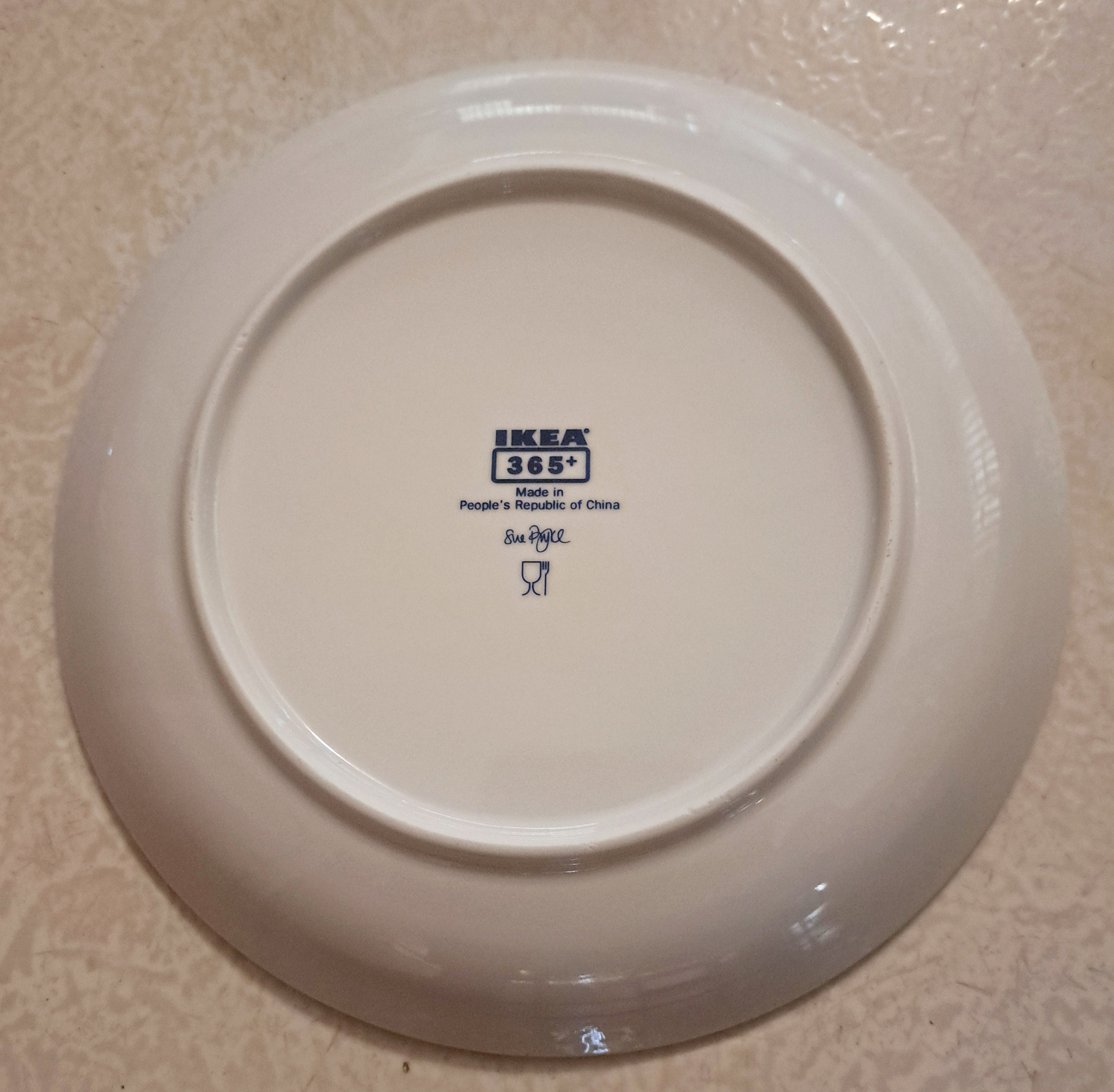 IKEA 365+ Salatteller: Weißes Porzellan, glänzend, 22 cm, Susan Pryke Design