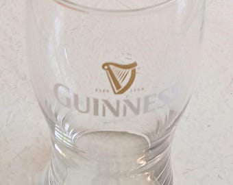 Vaso de pinta coleccionable Guinness Stout con el logotipo original de Harp, con el logotipo de calabaza, elaborada en Dublín