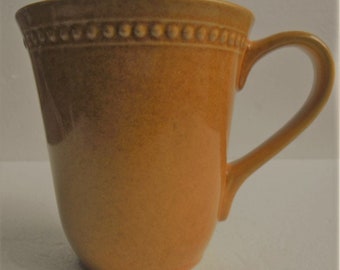 Pier 1 Imports Mustard Color Large Stoneware Collectible Coffee Mug