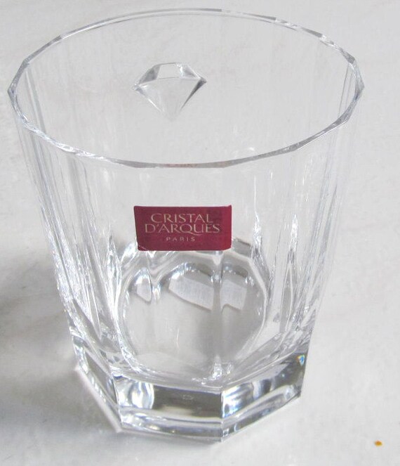Cris D'Arques Kristallbecher: Vintage Pyramide Design Kurzes Glas