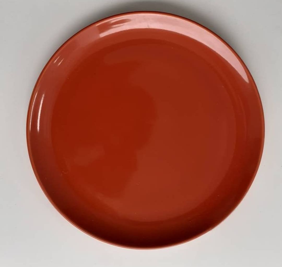 IKEA Dinner Plate 10 5/8'' in Fargrik Burnt Orange Gloss Color by IKEA