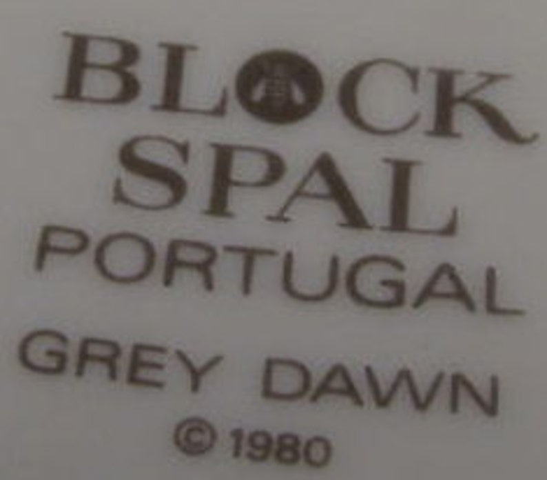 BLOCK SPAL Gray Dawn Coupe Cereal Bowl Size: 5 7/8 Collectible Made In Portugal 9061 image 2