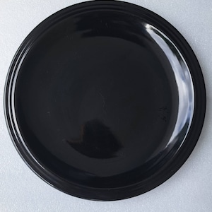 Room Essentials Black Gloss Color Stoneware Collectible Dinner Plate  10 5/8&#39;&#39;