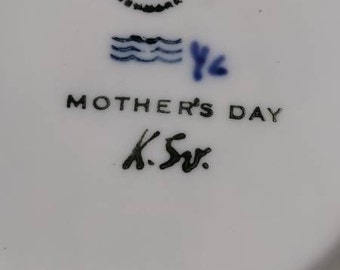 1971年 母の日 磁器プレート：サイン入り デンマーク コレクターズ