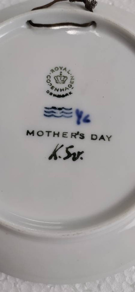 1971年 母の日 磁器プレート：サイン入り デンマーク コレクターズ