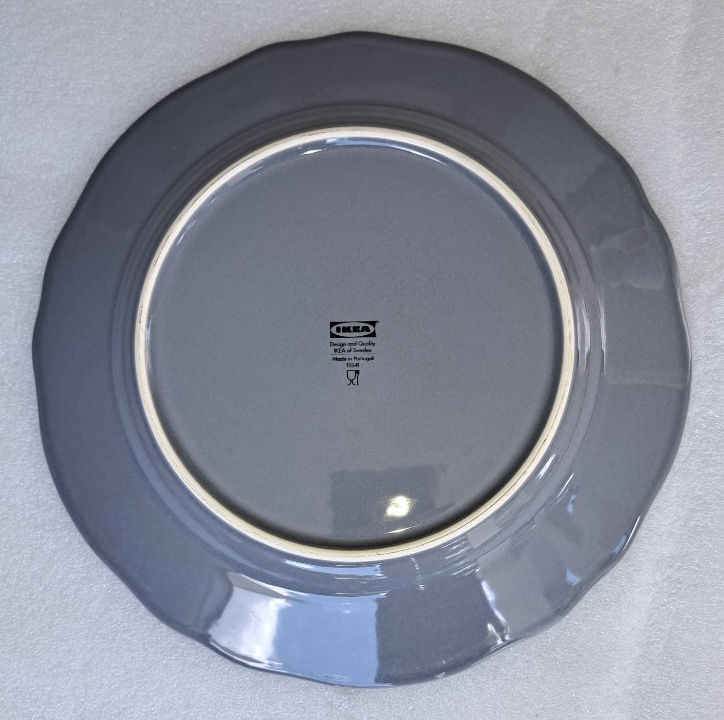 Ikea Arv Gray Dinner Plate: Scalloped Edge Collectible - Etsy