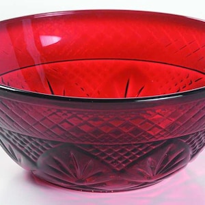 Cris Durand d'Arques(1) Ruby Luminarc Rödpressad individuell salladsskål i glas