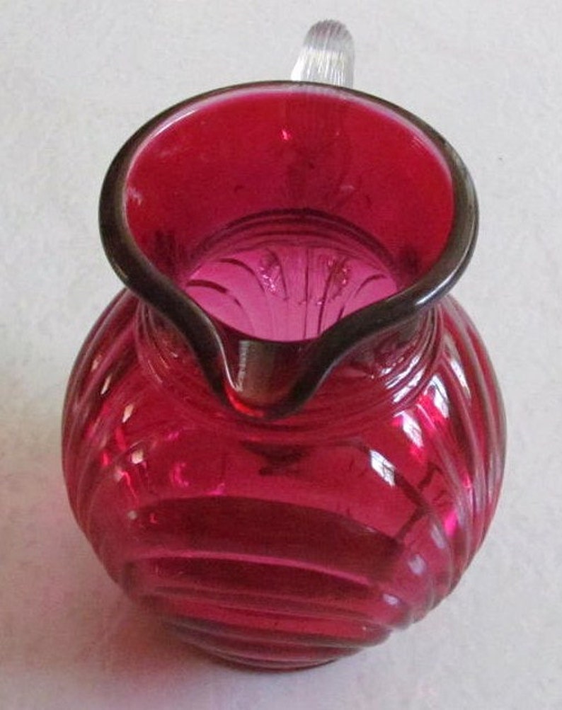 Download Vintage Pilgrim Cranberry Color Handblown Pressed Glass ART | Etsy