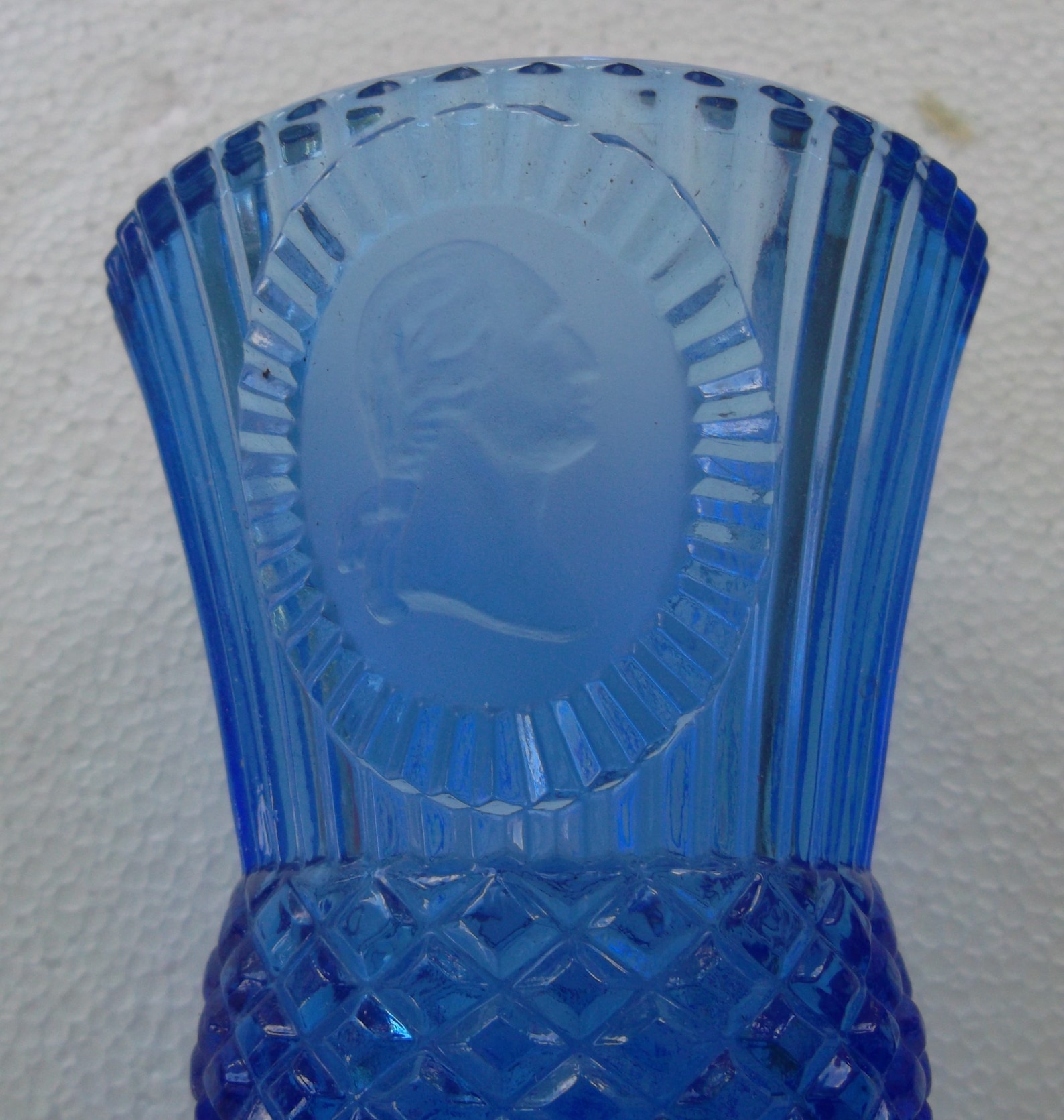 Vintage Avon Blue Color Collectible Cut Glass Wine Goblet Etsy